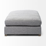 Valence 38.6L x 38.6W x 17.7H Castlerock Gray Full Size Ottoman Sectional Piece from Mercana - Luna Furniture