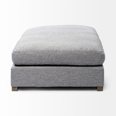 Valence 38.6L x 38.6W x 17.7H Castlerock Gray Full Size Ottoman Sectional Piece from Mercana - Luna Furniture