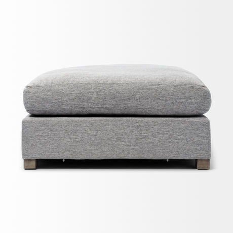 Valence 38.6L x 38.6W x 17.7H Castlerock Gray Full Size Ottoman Sectional Piece from Mercana - Luna Furniture