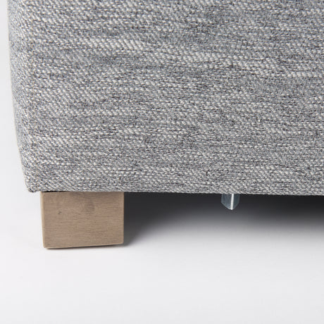 Valence 38.6L x 38.6W x 17.7H Castlerock Gray Full Size Ottoman Sectional Piece from Mercana - Luna Furniture
