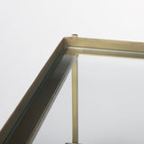 Trey 56.0L x 32.0W x 17.0H Gold Metal W/Glass Coffee table from Mercana - Luna Furniture
