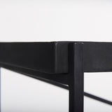 Trey 72.0"L x 16.0"W x 30.0"H Black Metal W/Glass Console Table from Mercana - Luna Furniture