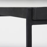 Trey Black Metal W/Glass Accent Table from Mercana - Luna Furniture