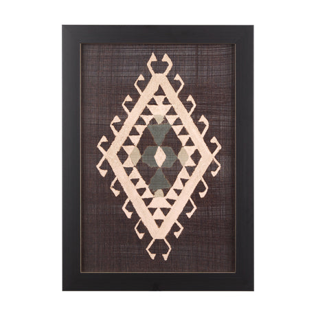 Brown Tapestry V by Mercana Studio a Hand Embellished Textured Framed Art Print from Mercana - Luna Furniture