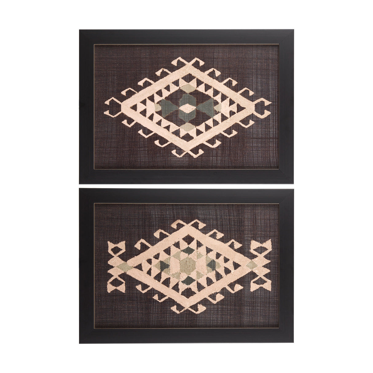 Brown Tapestry V by Mercana Studio a Hand Embellished Textured Framed Art Print from Mercana - Luna Furniture