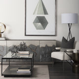 Zadie 20L x 20W Light Gray and Dark Gray Fabric Color Blocked Decorative Pillow Cover from Mercana - Luna Furniture