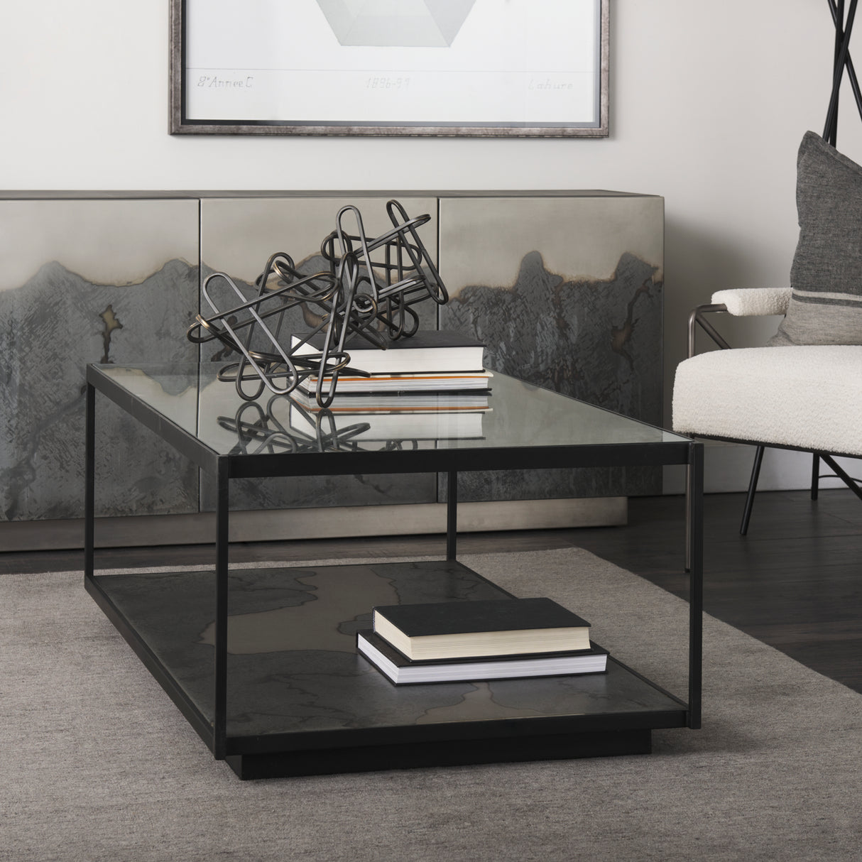 Henderson 12.2L x 9.1W x 9.1H Black Metal Paperclip Decorative Object from Mercana - Luna Furniture