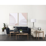 Loretta 40.7L x 36.2W x 33.9H Cream Fabric Chair W/ Two Bolster Cushions from Mercana - Luna Furniture