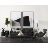 Zadie 14L x 26W Light Gray and Dark Gray Fabric Color Blocked Decorative Pillow Cover from Mercana - Luna Furniture