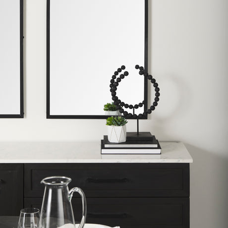 Tulane I (Small) 9L x 5W Black Beaded Broken Sphere Decorative Object from Mercana - Luna Furniture
