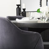 Liesl 54.L x 54.0W x 30.0H Black Wood W/ Circular Top Dining Table from Mercana - Luna Furniture