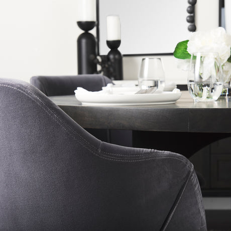 Liesl 54.L x 54.0W x 30.0H Black Wood W/ Circular Top Dining Table from Mercana - Luna Furniture
