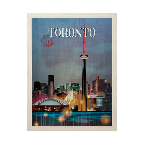 Toronto Go Canada (L) by Mercana Studio a Hand Embellished Decograph Framed Art Print from Mercana - Luna Furniture