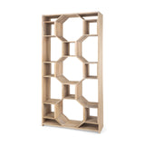 Traro 47.75L x 16.0W x 92.0H Blonde Wooden Compartment Shelving Unit from Mercana - Luna Furniture