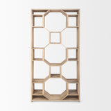 Traro 47.75L x 16.0W x 92.0H Blonde Wooden Compartment Shelving Unit from Mercana - Luna Furniture