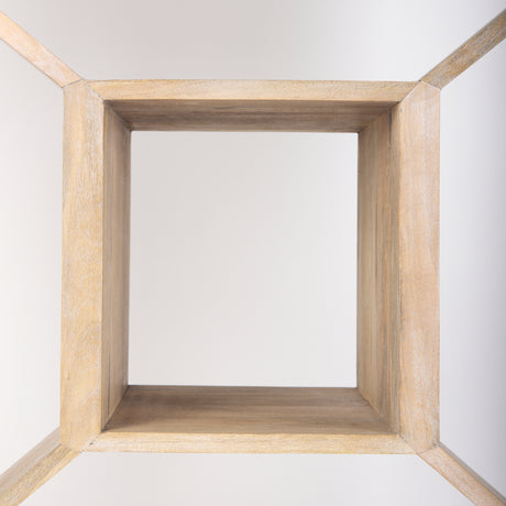 Traro 47.75L x 16.0W x 92.0H Blonde Wooden Compartment Shelving Unit from Mercana - Luna Furniture