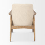Westan Cream Boucle Fabric W/Light Brown Wood Accent Chair from Mercana - Luna Furniture