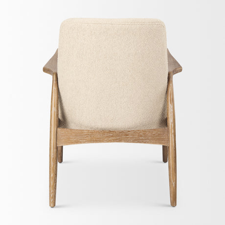 Westan Cream Boucle Fabric W/Light Brown Wood Accent Chair from Mercana - Luna Furniture