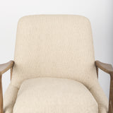 Westan Cream Boucle Fabric W/Light Brown Wood Accent Chair from Mercana - Luna Furniture