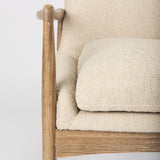 Westan Cream Boucle Fabric W/Light Brown Wood Accent Chair from Mercana - Luna Furniture