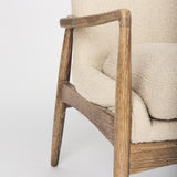 Westan Cream Boucle Fabric W/Light Brown Wood Accent Chair from Mercana - Luna Furniture