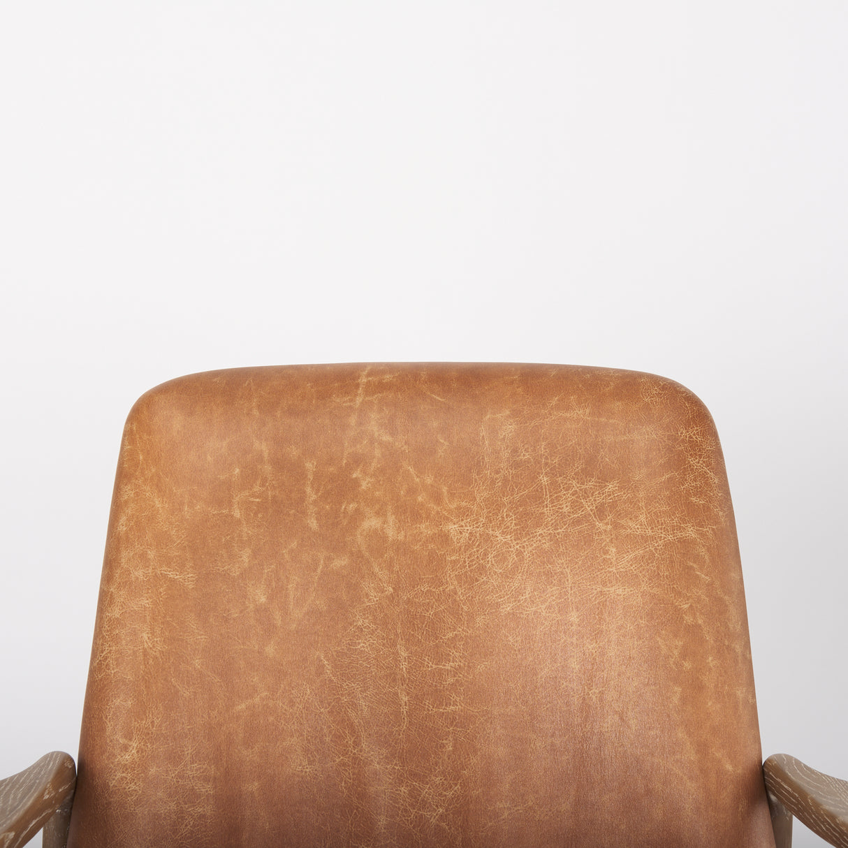 Westan Cognac Faux Leather W/Medium Brown Wood Accent Chair from Mercana - Luna Furniture