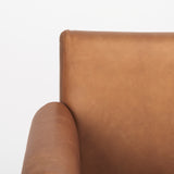 Ashton Brown Leather w/ Light Wood Accent Chair from Mercana - Luna Furniture