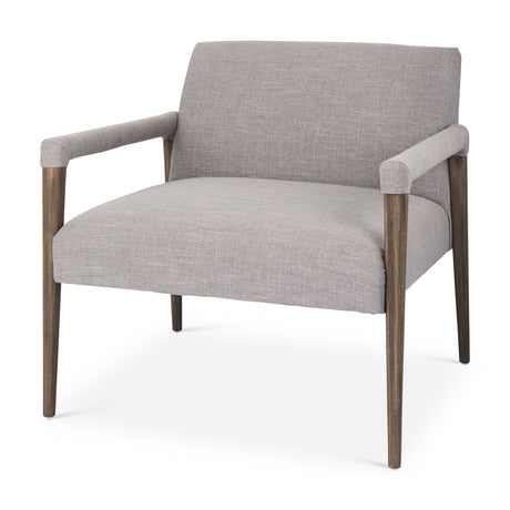 Palisades Gray Fabric w/ Brown Wood Frame Accent Chair from Mercana - Luna Furniture