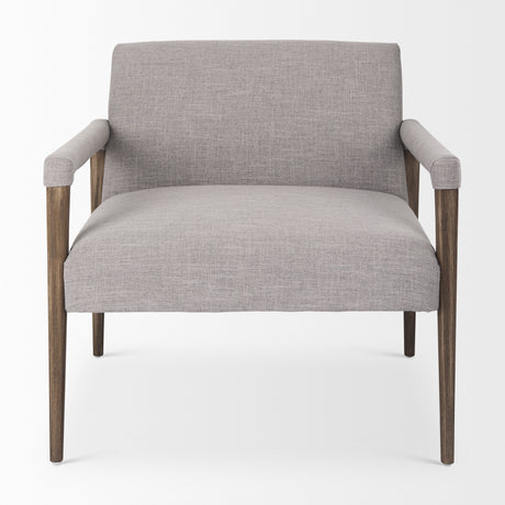 Palisades Gray Fabric w/ Brown Wood Frame Accent Chair from Mercana - Luna Furniture