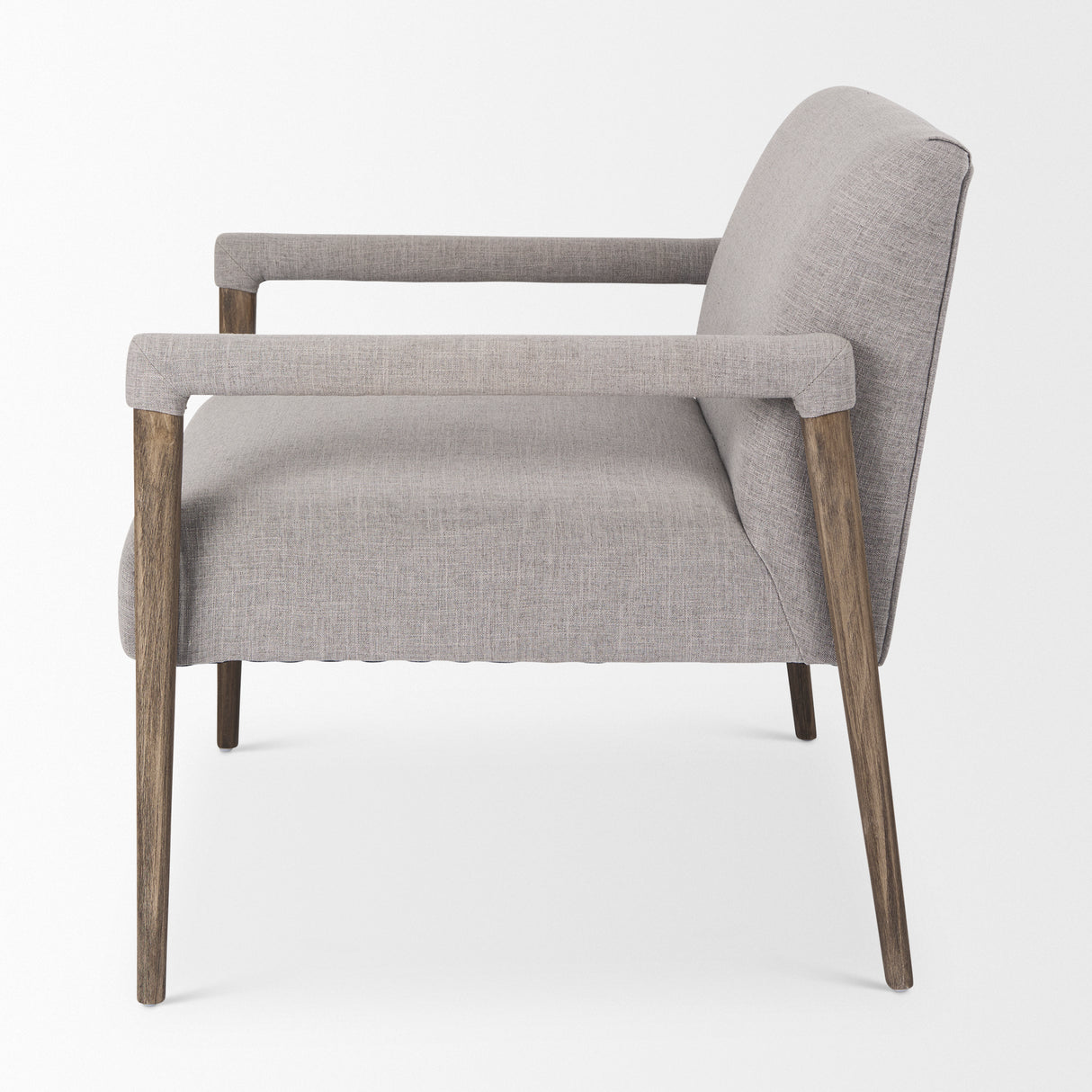 Palisades Gray Fabric w/ Brown Wood Frame Accent Chair from Mercana - Luna Furniture