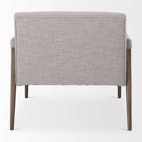 Palisades Gray Fabric w/ Brown Wood Frame Accent Chair from Mercana - Luna Furniture