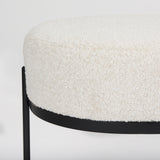 Amelia 55.0L x 18.0W x 18.0H Cream Boucle W/Black Metal Upholstered Bench from Mercana - Luna Furniture