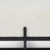 Amelia 55.0L x 18.0W x 18.0H Cream Boucle W/Black Metal Upholstered Bench from Mercana - Luna Furniture