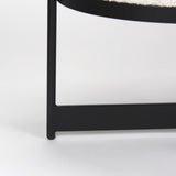 Amelia 55.0L x 18.0W x 18.0H Cream Boucle W/Black Metal Upholstered Bench from Mercana - Luna Furniture