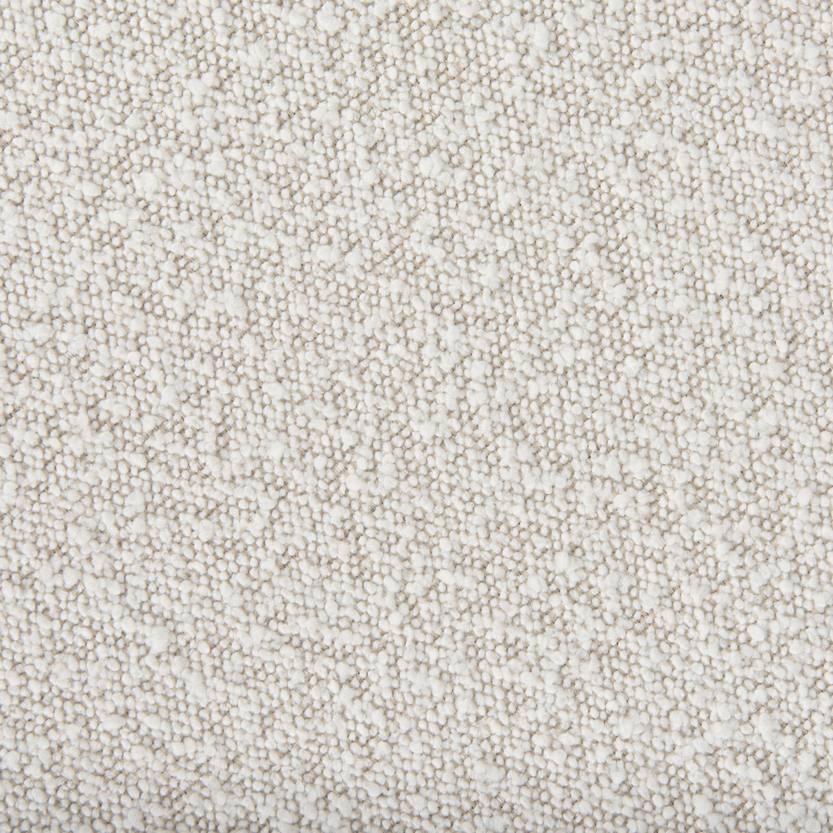 Amelia Cream Boucle W/Black Metal Upholstered Pouf from Mercana - Luna Furniture