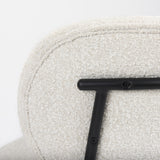 Amelia Cream Boucle W/Black Metal Upholstered Accent Chair 21.3L x 21.3W x 30.3H from Mercana - Luna Furniture