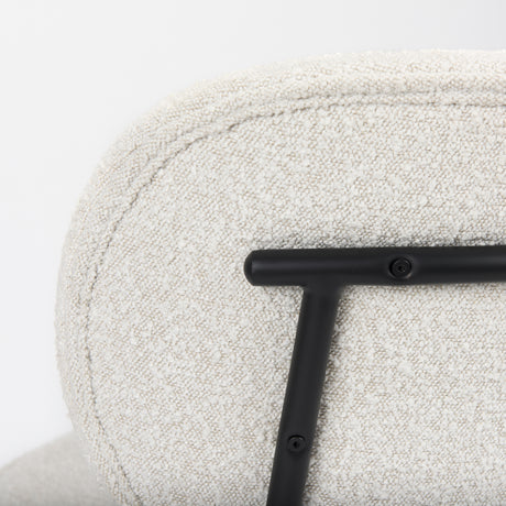 Amelia Cream Boucle W/Black Metal Upholstered Accent Chair 21.3L x 21.3W x 30.3H from Mercana - Luna Furniture