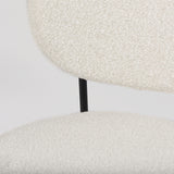 Amelia Cream Boucle W/Black Metal Upholstered Accent Chair 21.3L x 21.3W x 30.3H from Mercana - Luna Furniture