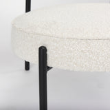 Amelia Cream Boucle W/Black Metal Upholstered Accent Chair 21.3L x 21.3W x 30.3H from Mercana - Luna Furniture
