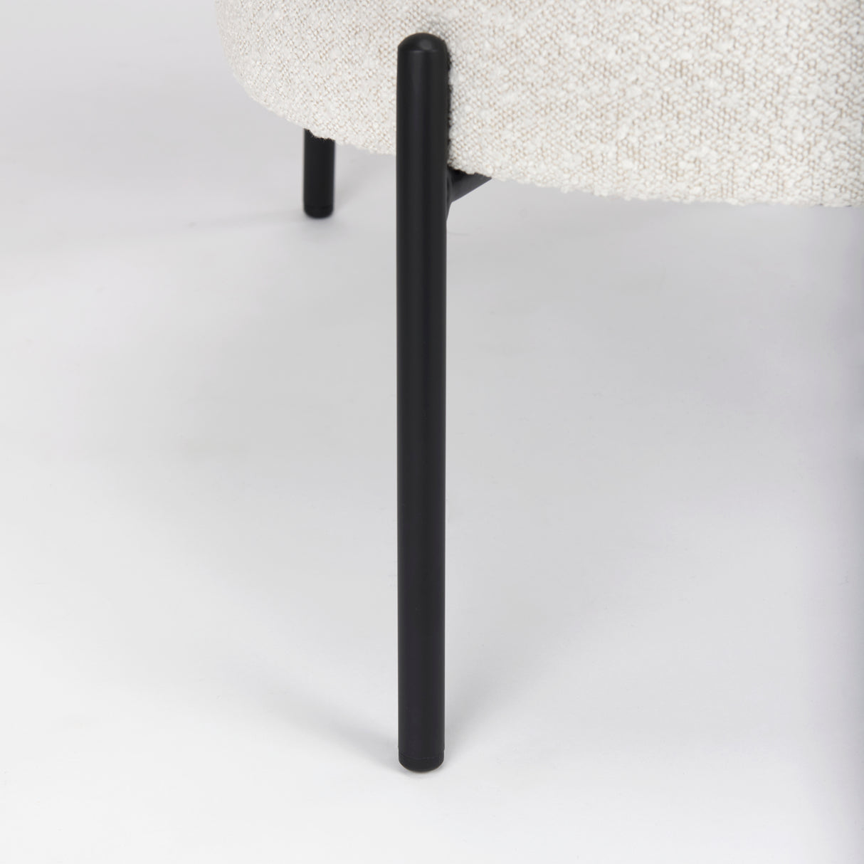 Amelia Cream Boucle W/Black Metal Upholstered Accent Chair 21.3L x 21.3W x 30.3H from Mercana - Luna Furniture