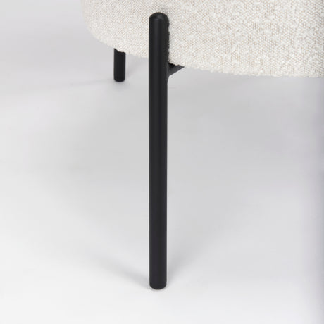 Amelia Cream Boucle W/Black Metal Upholstered Accent Chair 21.3L x 21.3W x 30.3H from Mercana - Luna Furniture