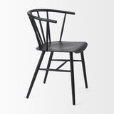 Colin 21.3L x 21.3W x 30.3H Black Metal Dining Chair from Mercana - Luna Furniture