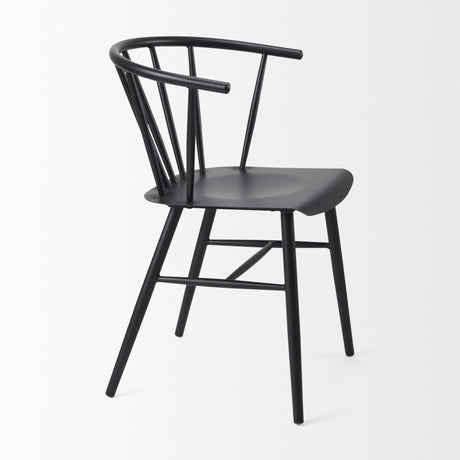 Colin 21.3L x 21.3W x 30.3H Black Metal Dining Chair from Mercana - Luna Furniture