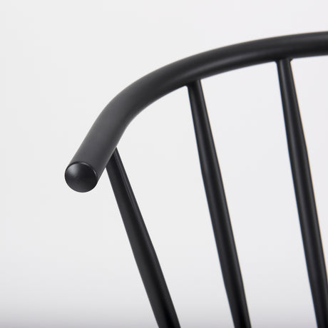 Colin 21.3L x 21.3W x 30.3H Black Metal Dining Chair from Mercana - Luna Furniture