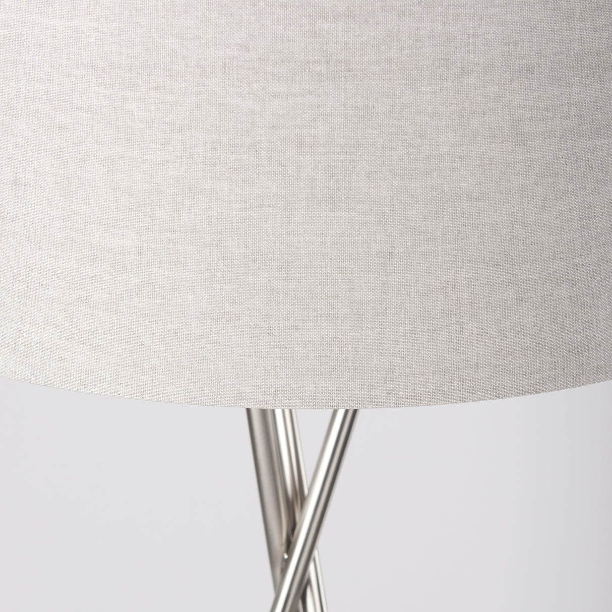 Ambrose 20.0L x 20.0W x 61.8H Silver Metal W/Beige Fabric Shade Floor Lamp from Mercana - Luna Furniture