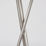 Ambrose 20.0L x 20.0W x 61.8H Silver Metal W/Beige Fabric Shade Floor Lamp from Mercana - Luna Furniture