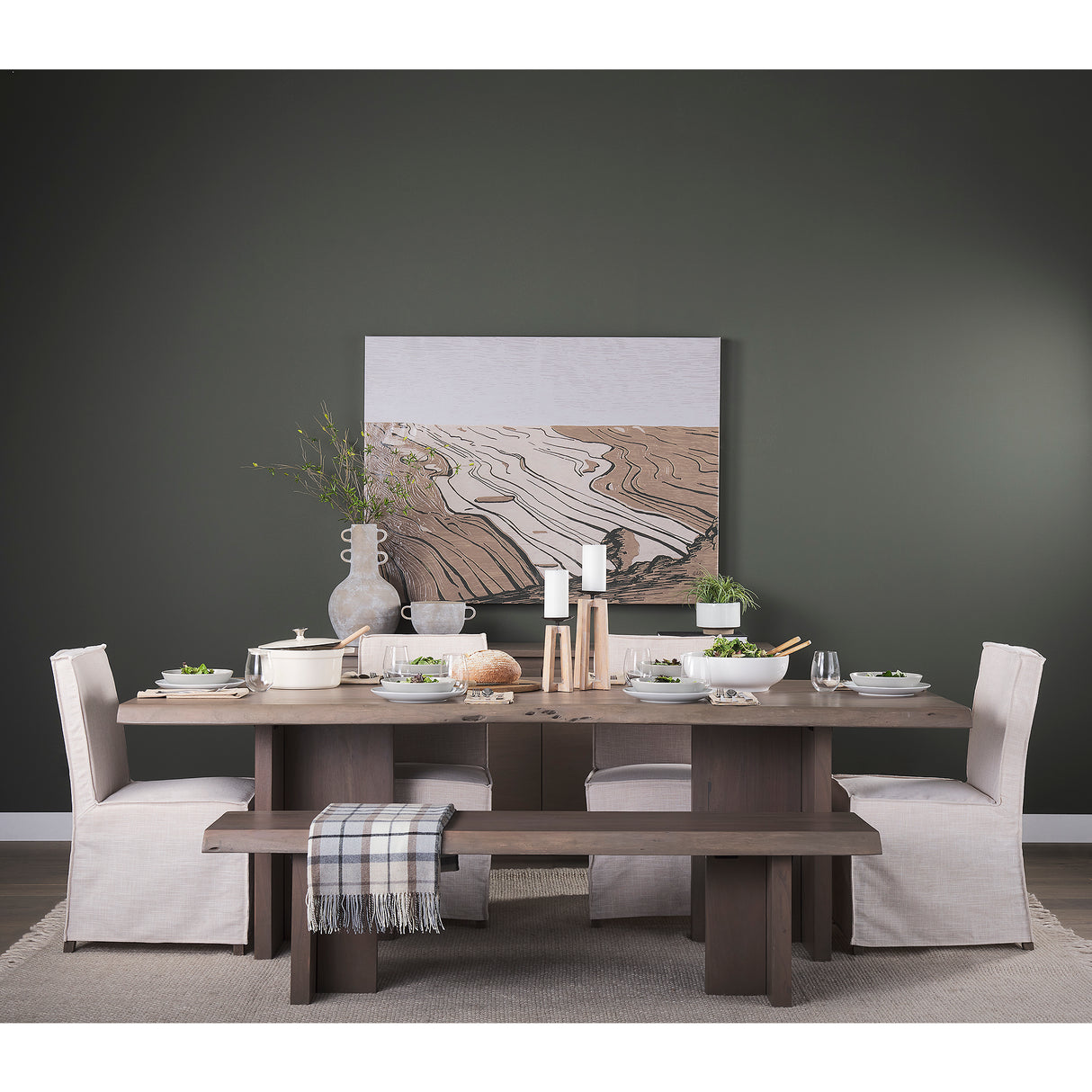 Astra Small Light Brown Wood Pedestal Base Table Candle Holder from Mercana - Luna Furniture