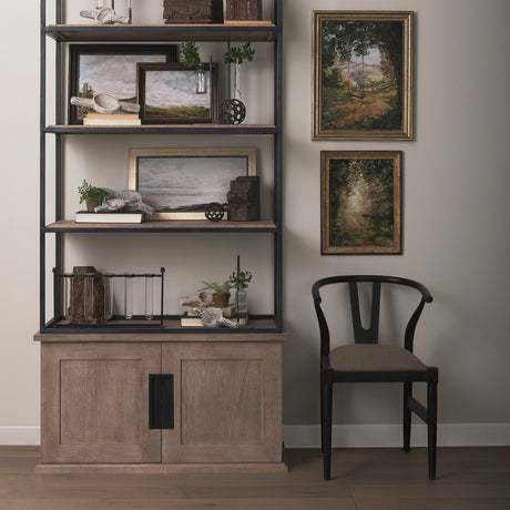 Trixie I Black Wooden Base w/ Dark Taupe Fabric Seat Dining Chair from Mercana - Luna Furniture