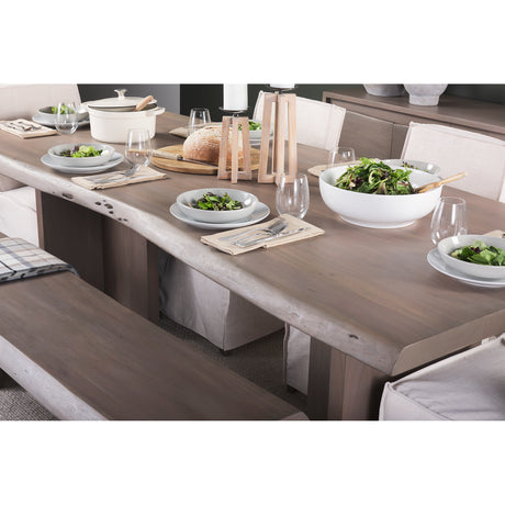 Konstantin 94.0 x 40.0 x 30.0 Medium Brown Wood W/ Live Edge Rectangular Dining Table from Mercana - Luna Furniture