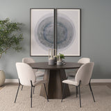 Inala White Fabric Seat Black Metal Frame Dining Chair, Set of 2 from Mercana - Luna Furniture
